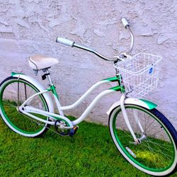 Classic Phat Cycle Sea Crest 26" Beach Cruiser Bike Bicicleta Basket 
