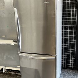 Whirlpool 30” Bottom Freezer Refrigerator Apt Size 