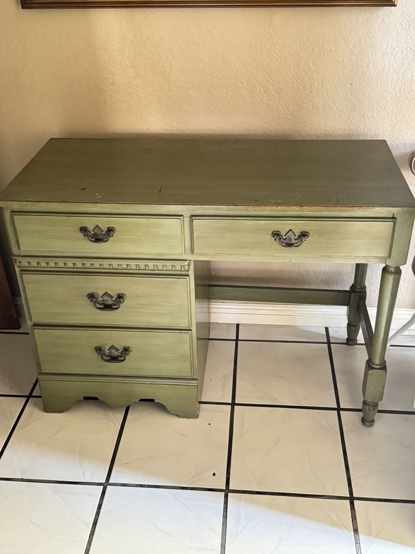 Small Desk Olive Green Color 