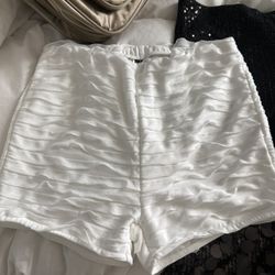 White Ruffle Shirts Size Xxs