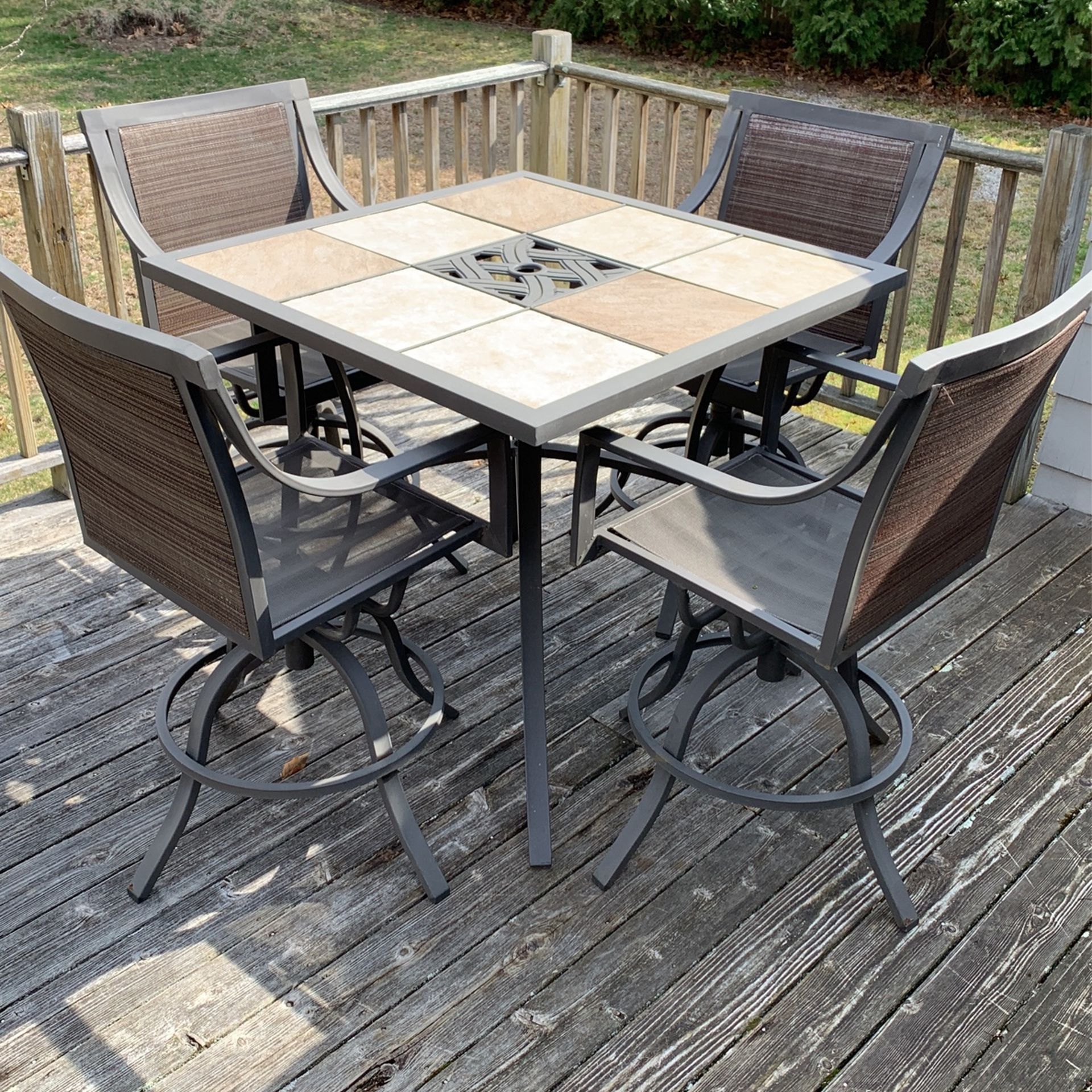 1200$ Bar Height Outdoor Patio Dining Set For 1/3 Of The Price 