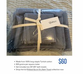 Quince Turkish Cotton Bath Towel Set
