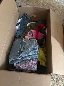 Boxes of clothes women’s and children