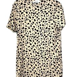 Cheetah Design Print T-Shirt Dress  Size XS