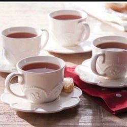 Princess House 4 Tazas Y 4 Platos.