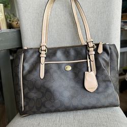 Authentic Leather Coach Handbag 