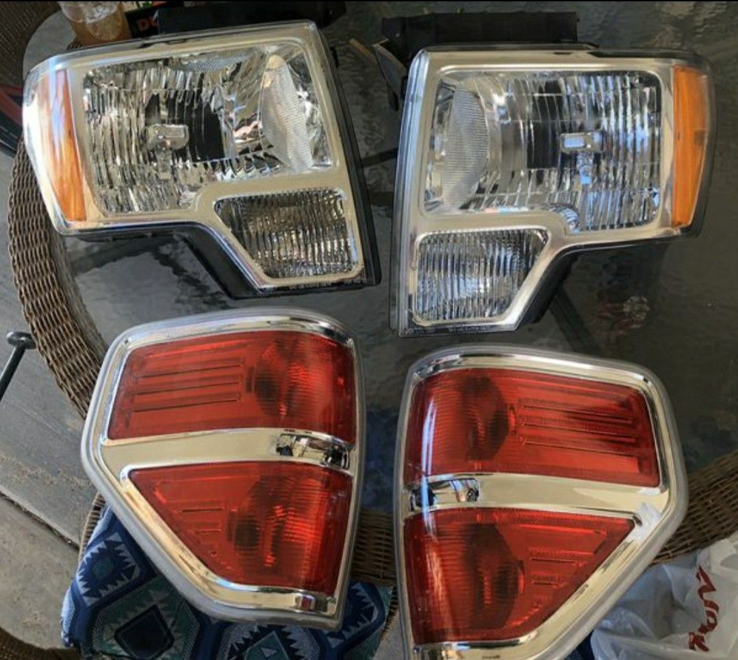 OEM 2009-2014 Ford F-150 headlights and tail lights
