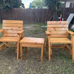 Custom Made Exterior Furniture! Garden Chairs & Table 
