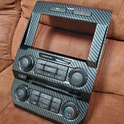 Silver carbon fiber radio bezel