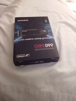 Brand new, factory-sealed Samsung 990 PRO 2TB PCIe 4.0 NVMe M.2 Internal SSD (Model: MZ-V9P2T0B/AM).