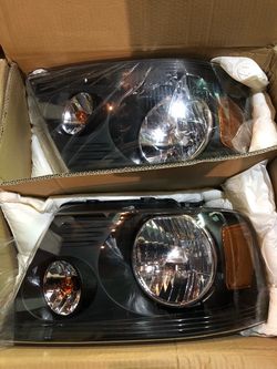 LA Zona Auto Parts 04 to 08 Ford F150 Lincoln Mark LT Headlights Luces Micas Calaveras Negras Claras