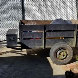 High Walls Trailer w Tool Box & own stand