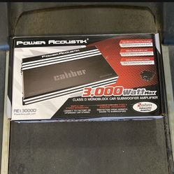 Power Acoustik 3000 Watts Amplifier Monoblock With Bass Knob