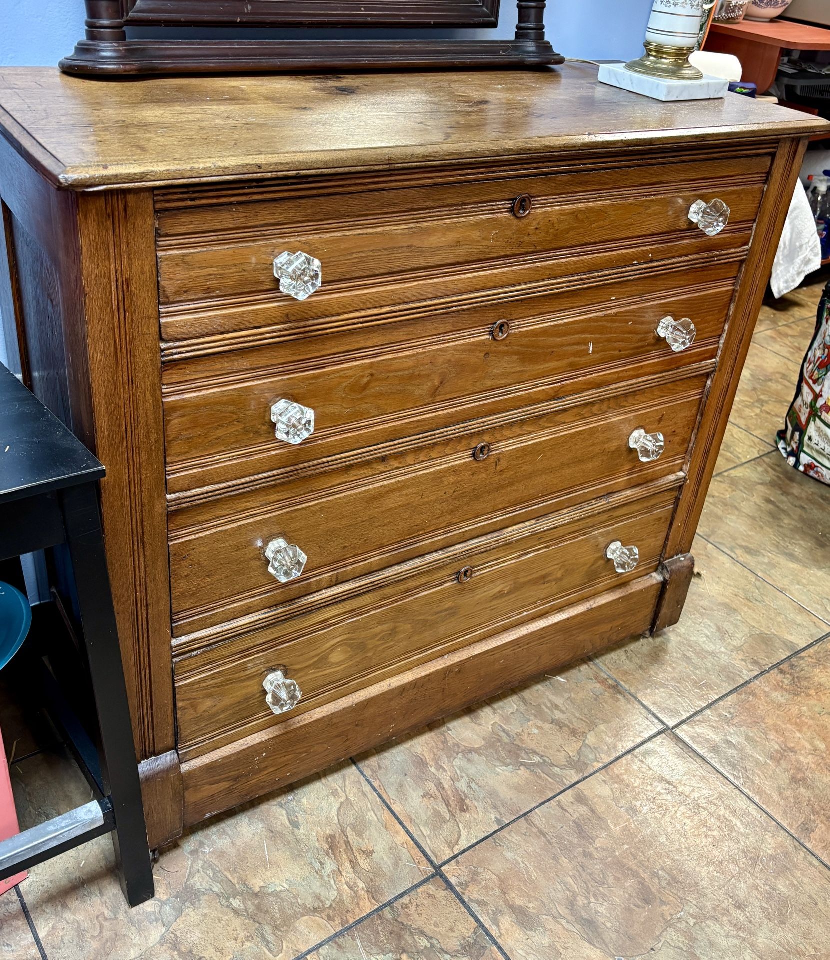 Beautiful Victorian Eastlake Walnut Dresser OBO