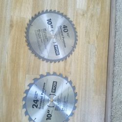Ryobi 10" Saw Blades (24 & 40 Teeth)