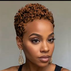 150% Density 4Inch Full Machine Made Wig Short Afro Curly Human Hair Wig Afro Short Wigs for Women Pixie Cut Wig Human Hair