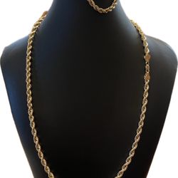 14 Rope Chain With bracelet