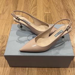 Prada Woman Shoe Calzature Donna Venice Beige Size 36.5