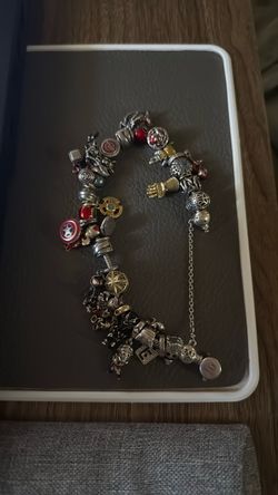 Complete Marvel Pandora Jewelry charm bracelet all authentic