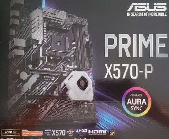 Motherboard Amd Asus Prime X570-P + Wifi 6 & Bluetooth 5.1 Adapter.
