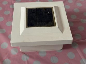 17 White Solar Post Caps