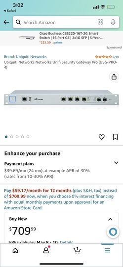 Ubiquiti Networks Networks Unifi Security Gateway Pro (USG-PRO-4)