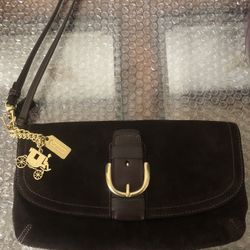 Suede Coach Purse