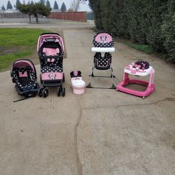 Minnie Combo Expires 2030 Stroller, Car Seat, Base, Highchair, Walker, And Potty Chair. Sold As A Set $150
