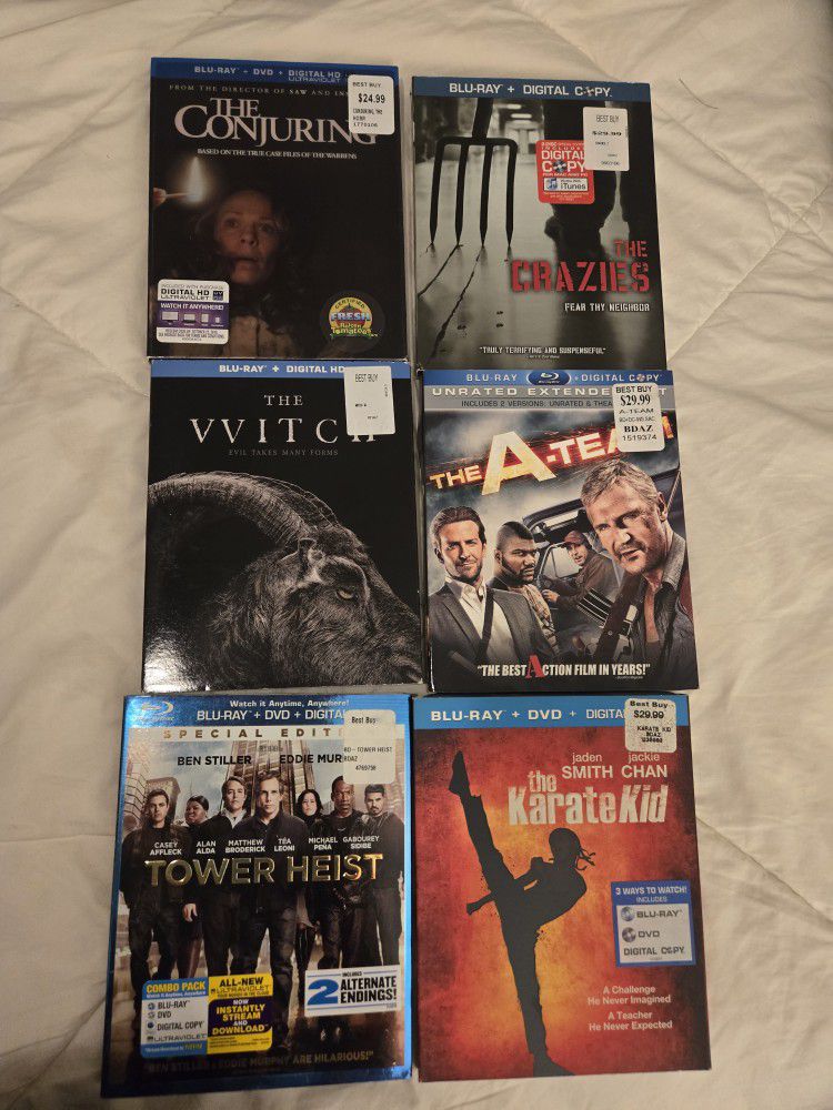 8 BluRay Movies Look At Description For Pricing