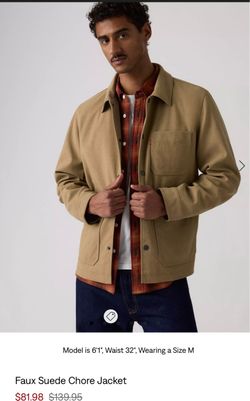 Levi's Faux Suede Chore Jacket XL