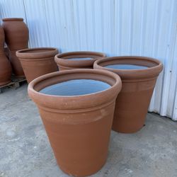 Terracotta Clay Pots 27”x26” ($130 Each)