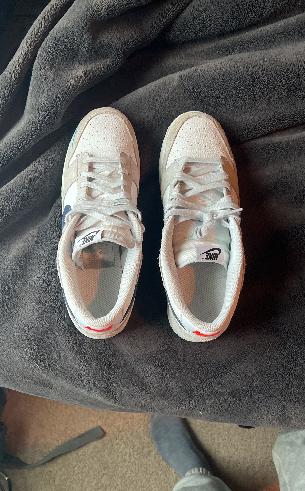 Nike Dunks Mini Swoosh Navy Greys