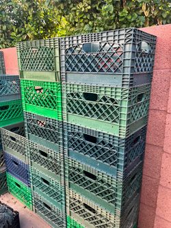 Huge Collection Of Plastic Milk Crates