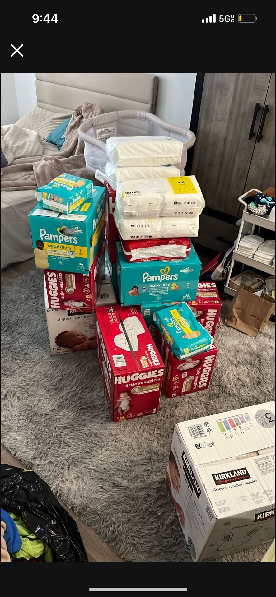 1,500 Diapers For 300$ Size N ,1 ,2