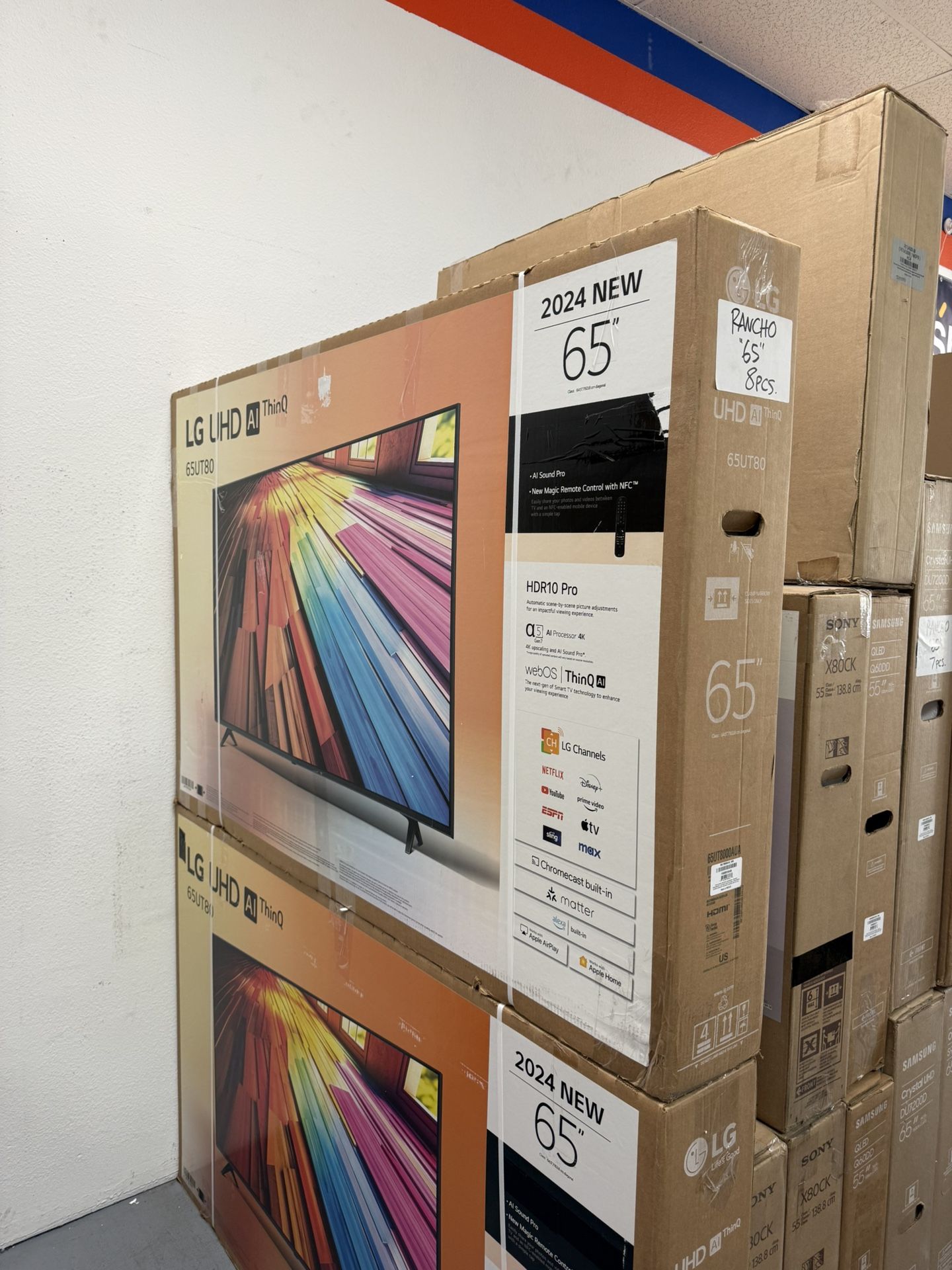 LG 65” UT8000 4K SMART TV