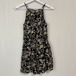 Old Navy Women’s Sleeveless Tropical Floral Print Romper Black Size XS