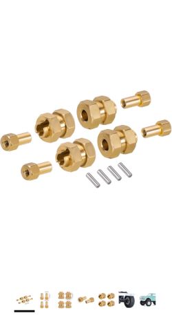 INJORA RC Brass Extended Hex Wheel Hubs for 1/24 Crawler Car Axial AX24