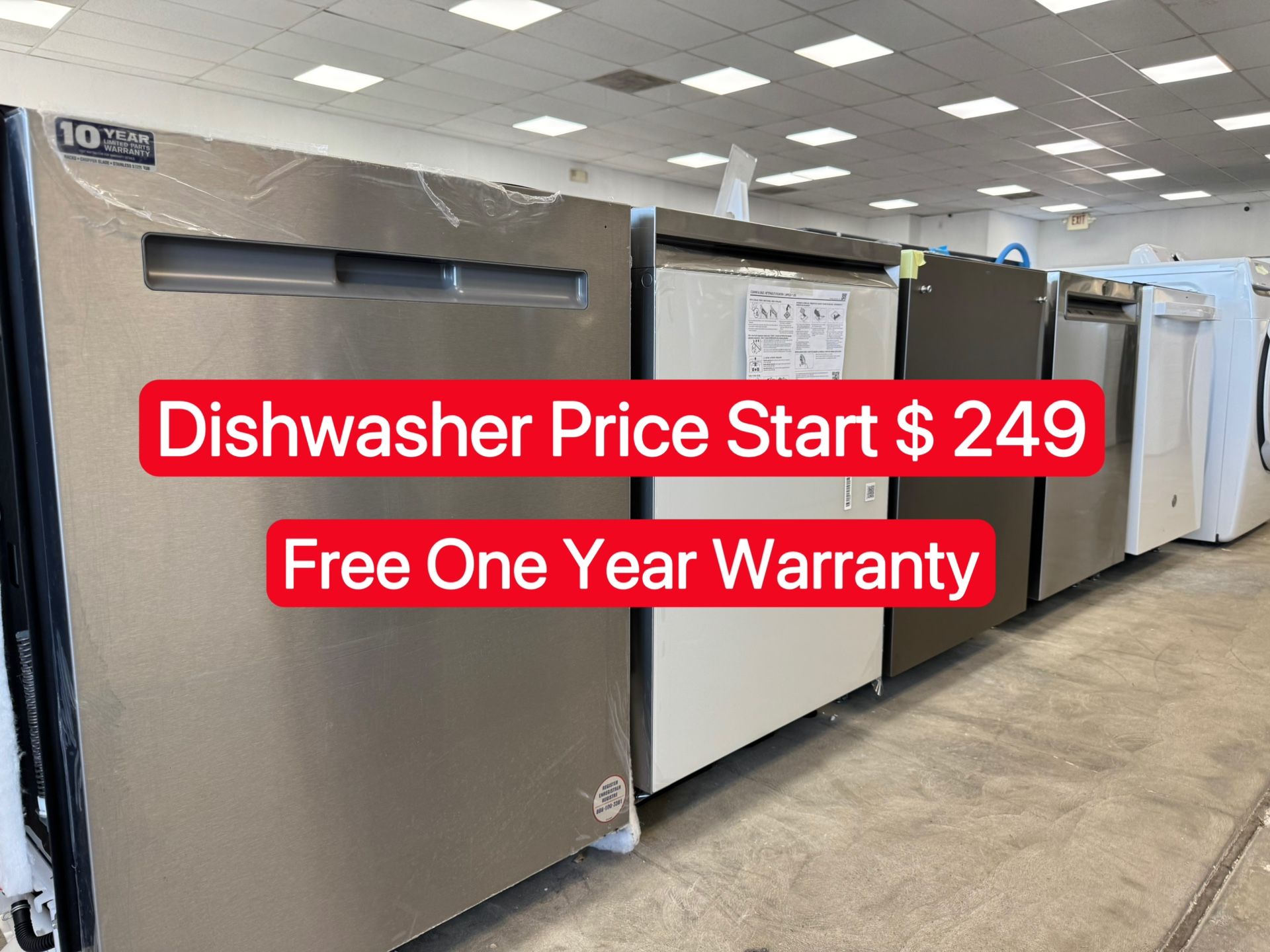 Frigidaire Dishwasher-Free One Year Warranty