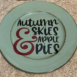 Set Of 4 Hand Made Decorative Plates