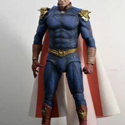 NECA The Boys Homelander Ultimate Action Figure - 7 Inch PVC Collectible, Blue Suit with Red Cape, Articulated Joints, Gold Eagle Emblem & Belt
