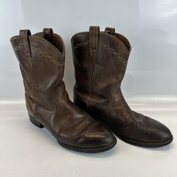 Ariat Mens Heritage Roper Round Toe Cowboy Boots Brown Leather 35525 Size 12 EE