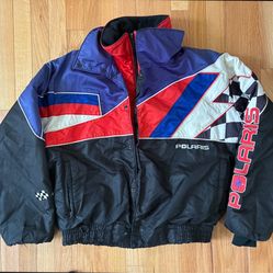 Polaris Indy Racing Snowmobile Jacket Winter Coat Men’s Size Let