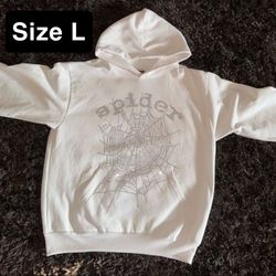 Spider Hoodie White 