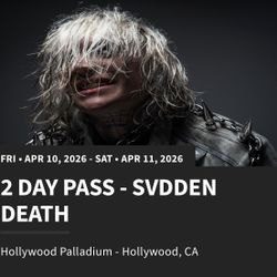 2 Day Ticket - SVDDEN DEATH