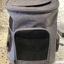 Ytonet Dog Carrier Backpack, Pet Carrier Bag with Mesh for Small Dogs Cats Gray