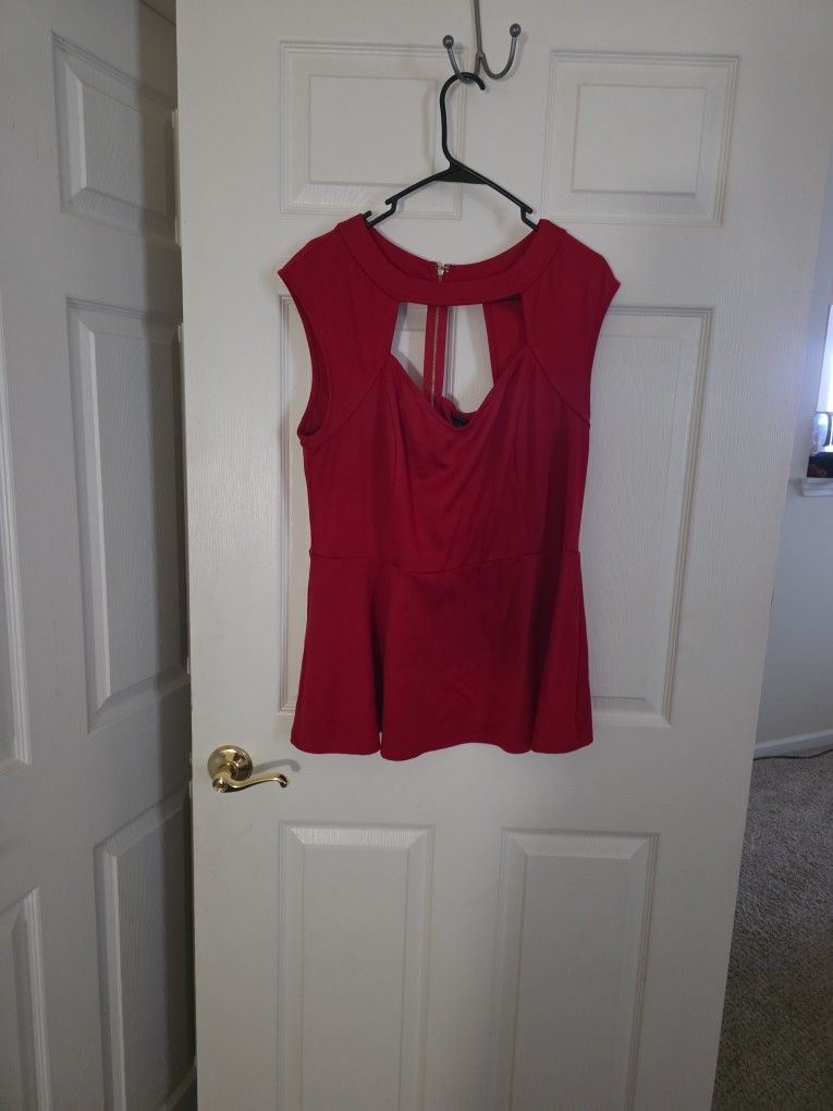 Plus Peplum Top