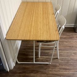 Wood Topped Kitchen Table