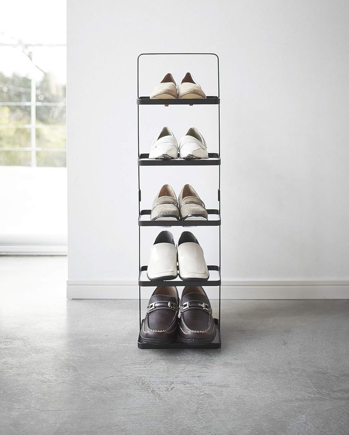 Yamazaki Tower Shoe Rack – 31” Tall, Holds 5 Pairs