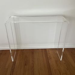 Lucite Acrylic Waterfall Console Desk Table Coffee Dining Vintage Midcentury Modern 