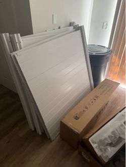 PVC plastic outdoor fence, 7 panels total
